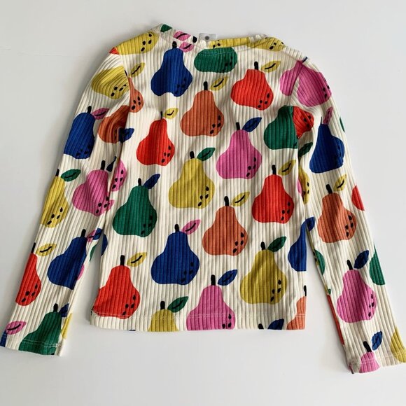 Hanna Andersson Girl Ribbed Colorful Pears Tee 6-7 years 120 cm - Picture 3 of 6